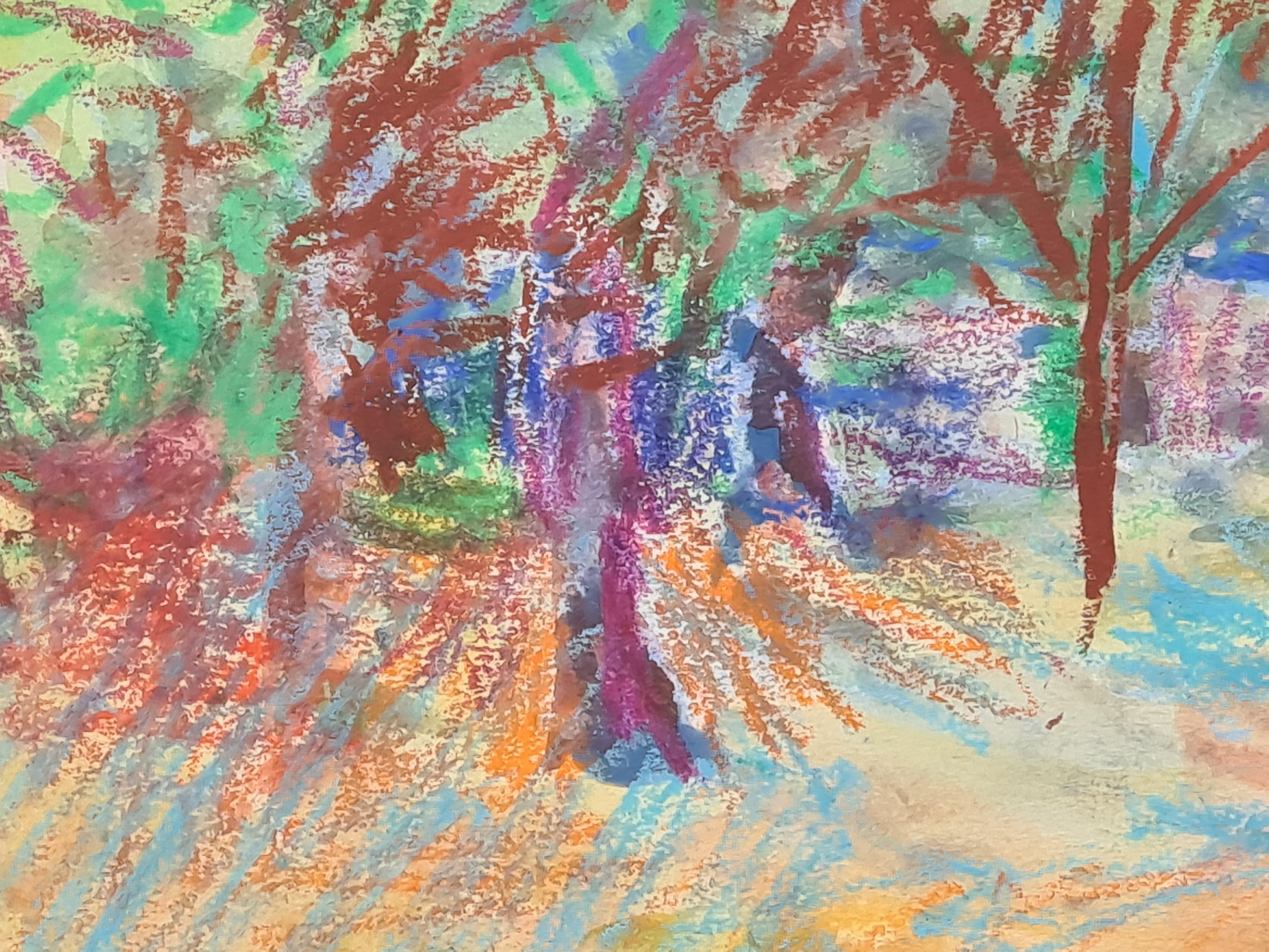 Paisaje impresionista fauvista de mediados del siglo XX. - Art Fauvista de G Ricard
