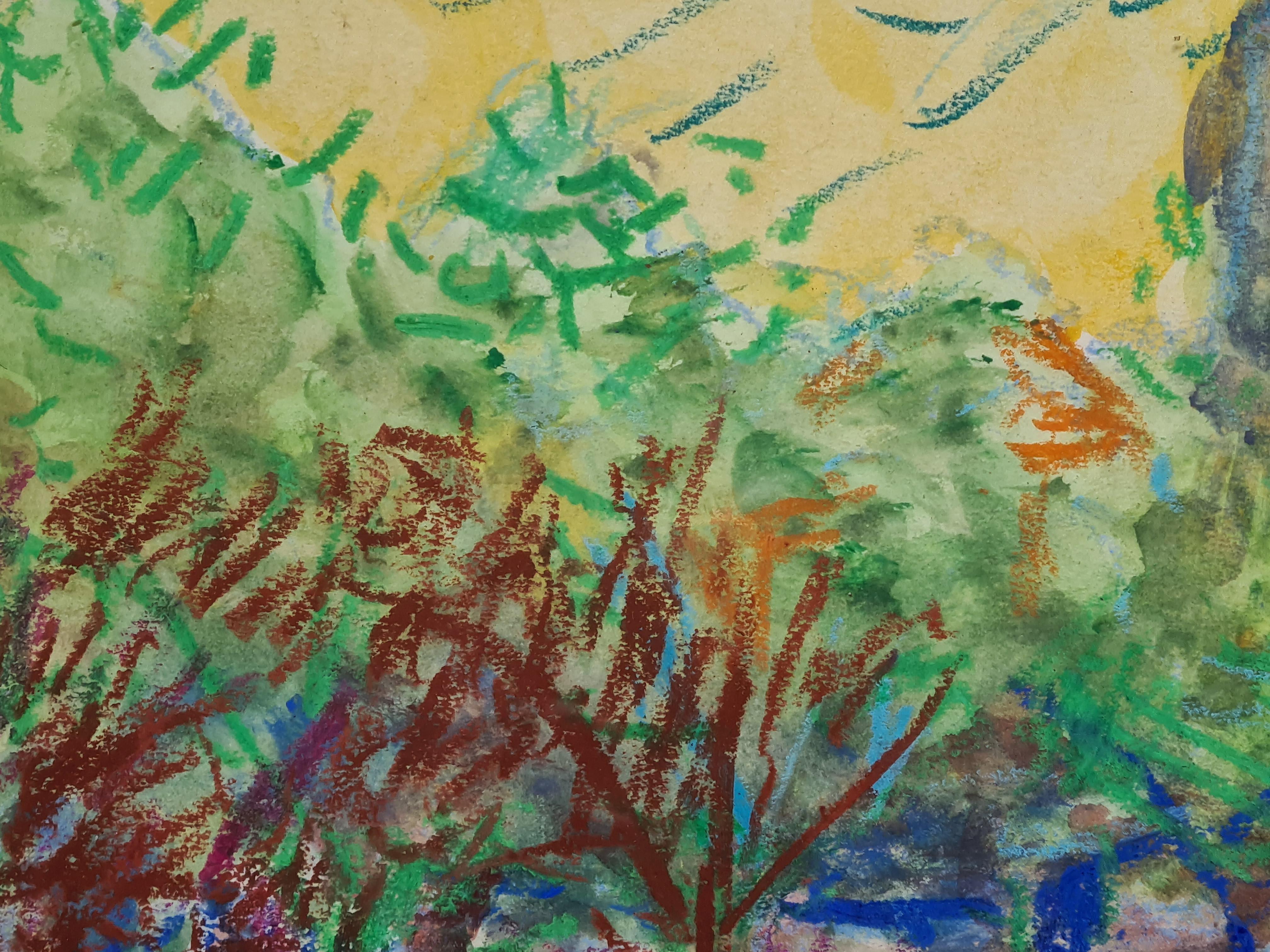 Paisaje impresionista fauvista de mediados del siglo XX. en venta 3