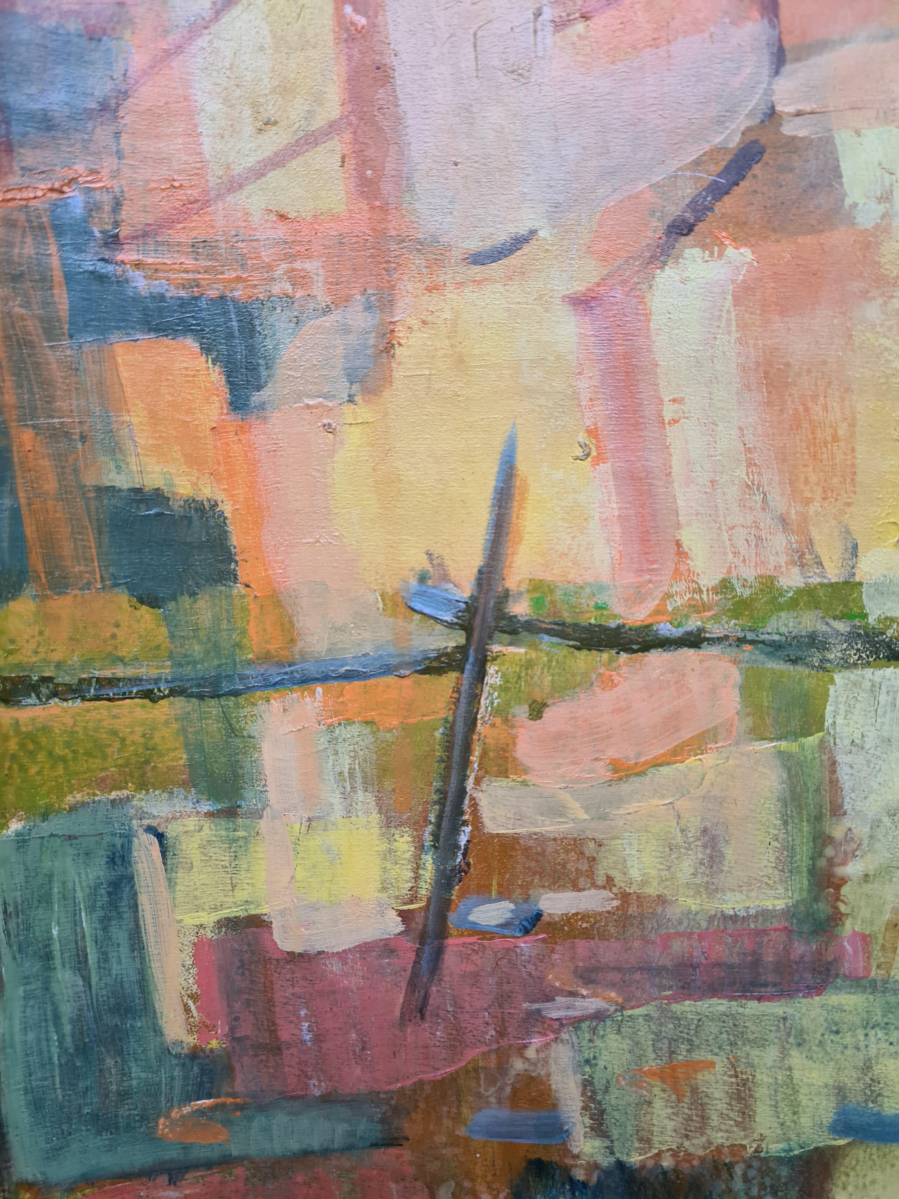 Paysage cubiste français moderne. - Cubisme analytique Art par G Ricard