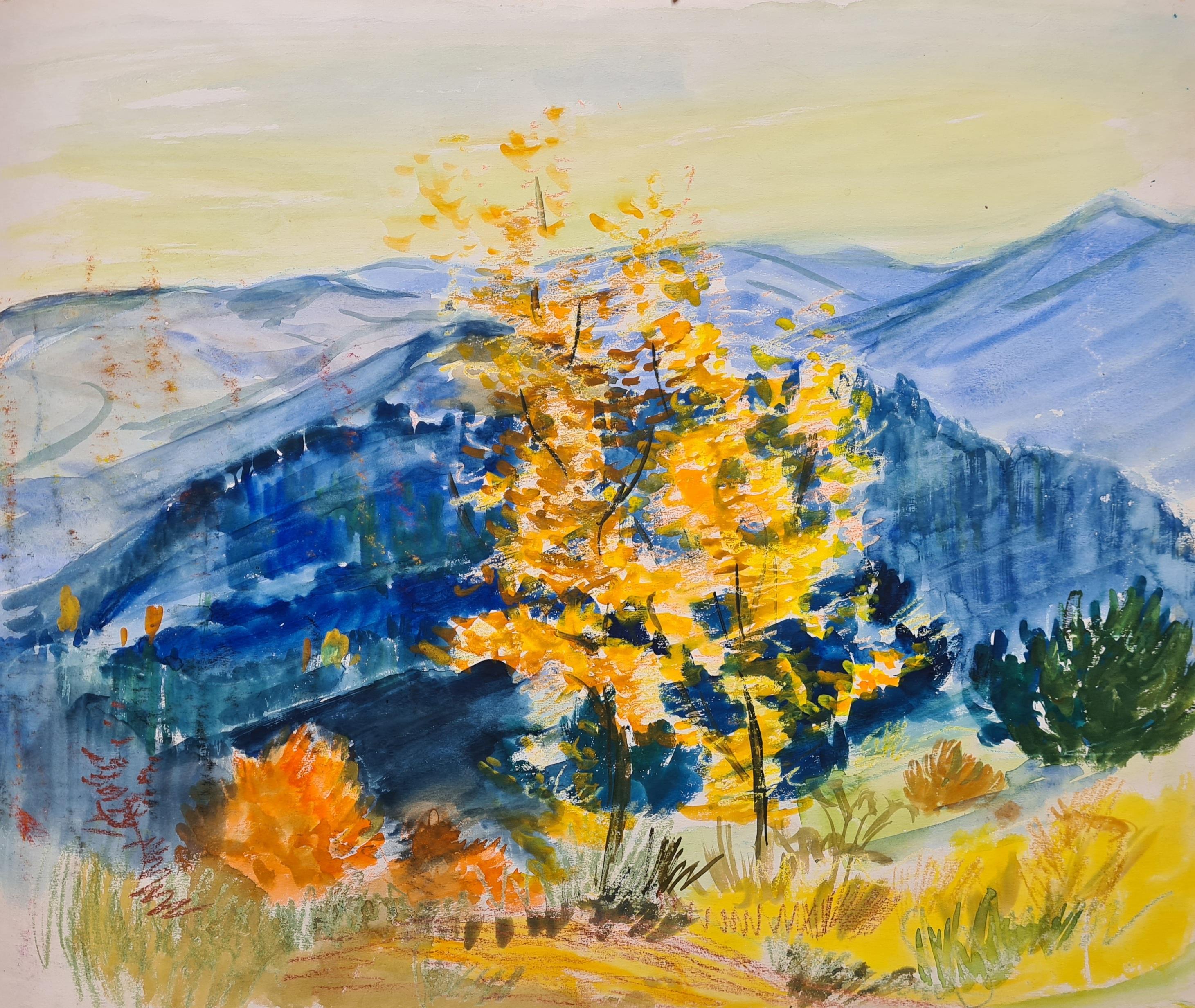 Paysage cubiste français moderne. en vente 3