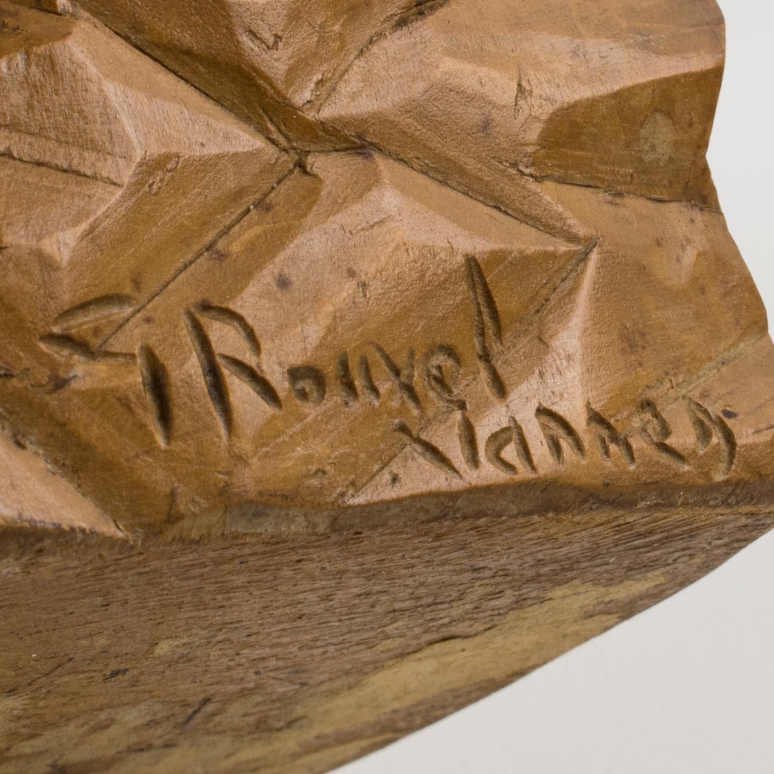 Sculpture française Art Déco mouette en bois de G. Rouxel 6