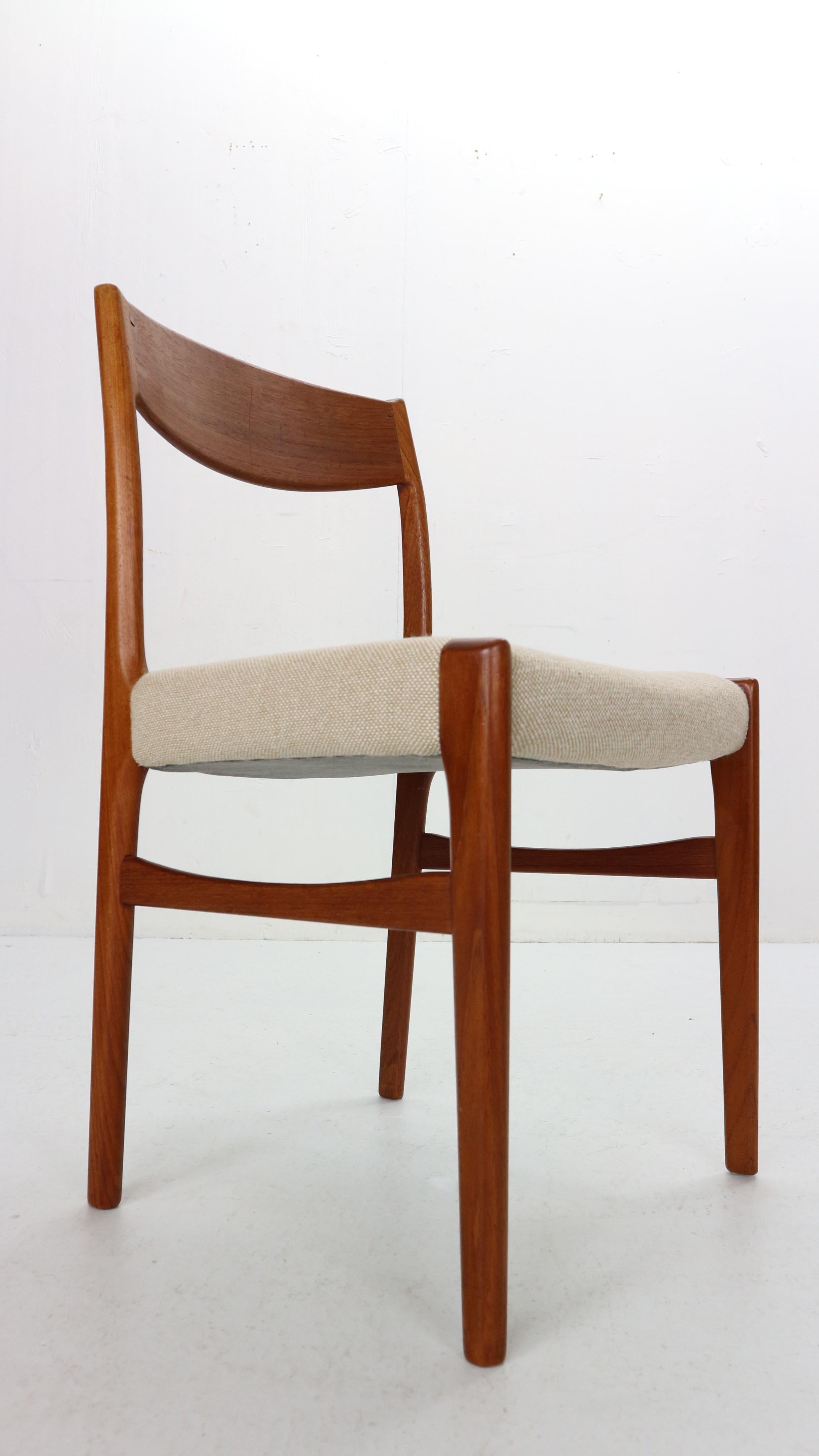 G. S. Glyngore Stolefabrik Set of 6 Teak Dinning Room Chairs, 1960s Denmark 3