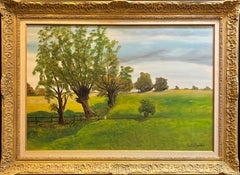 "Rural Landscape" by G. Schneider - Oil on Board - 60.5x93 cm