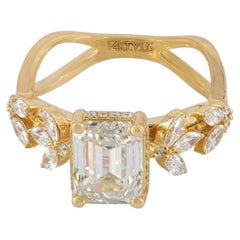 G/SI 2.64Ct Natural Diamond Wedding Ring in 14 Karat Solid Yellow Gold