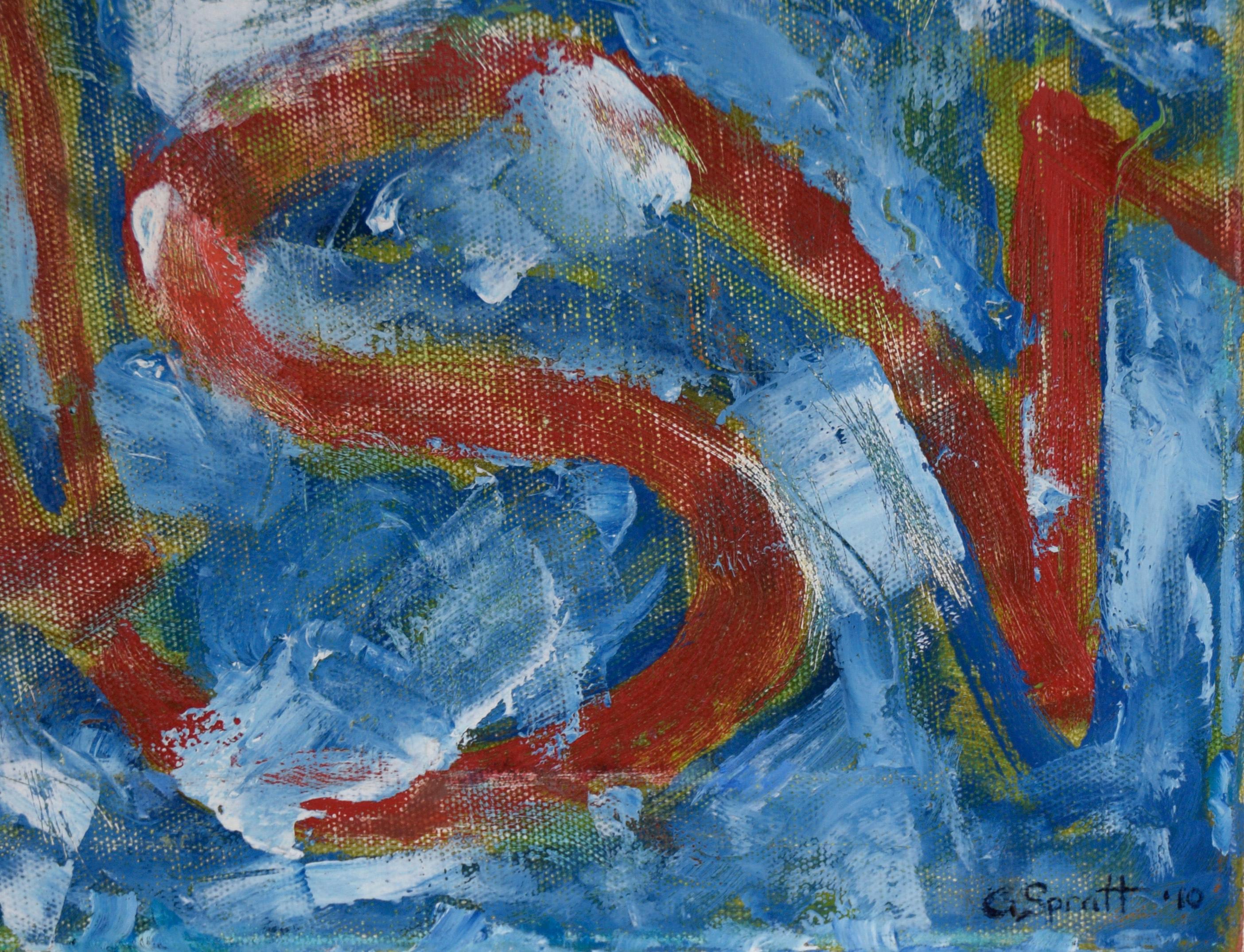 Abstrakte Komposition „Well Worn Secret“ aus Acryl auf Leinwand im Angebot 2