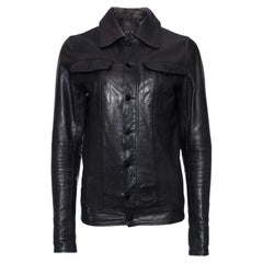 G star Raw, Black leather jacket in size S