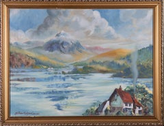 Vintage G. Swan Hodgson - 1962 Oil, Lake Scene with Cottage
