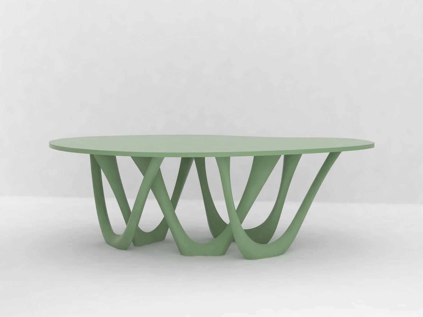 Contemporary G-Table B and C in Polished Stainless Steel with Concrete Top by Zieta For Sale