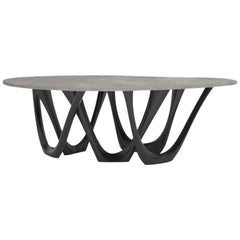 G-Table B and C, Sculptural Table in Coated Steel, Zieta