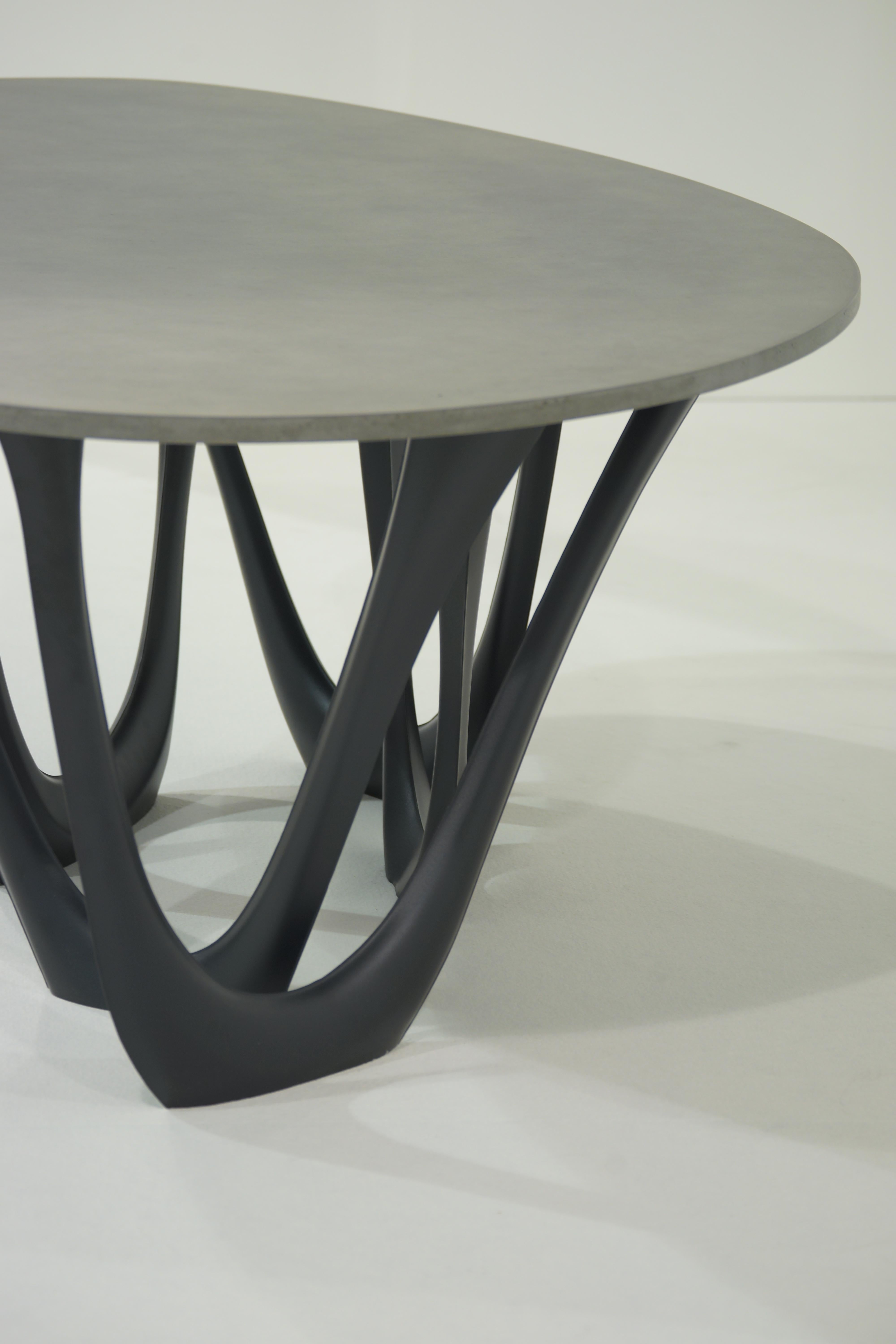 Organic Modern G-Table BC by Zieta, Concrete Top 'Customizable' For Sale