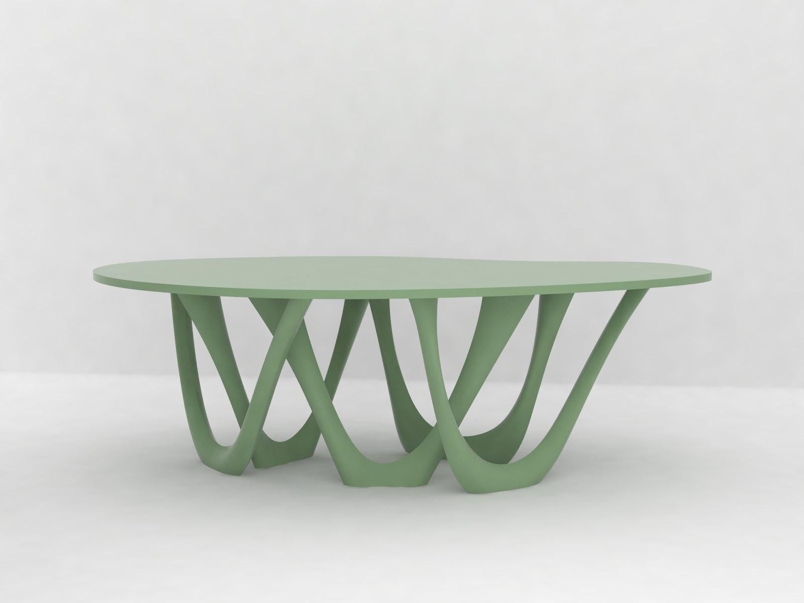 Polish G-Table B+C in Powder-Coated Aluminum with Concrete Top by Zieta For Sale