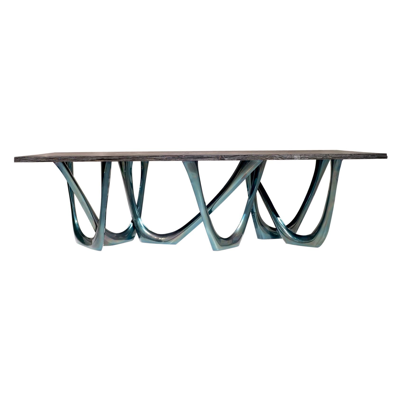 G-Table Cosmos by Zieta, Oak Top 'Customizable' For Sale