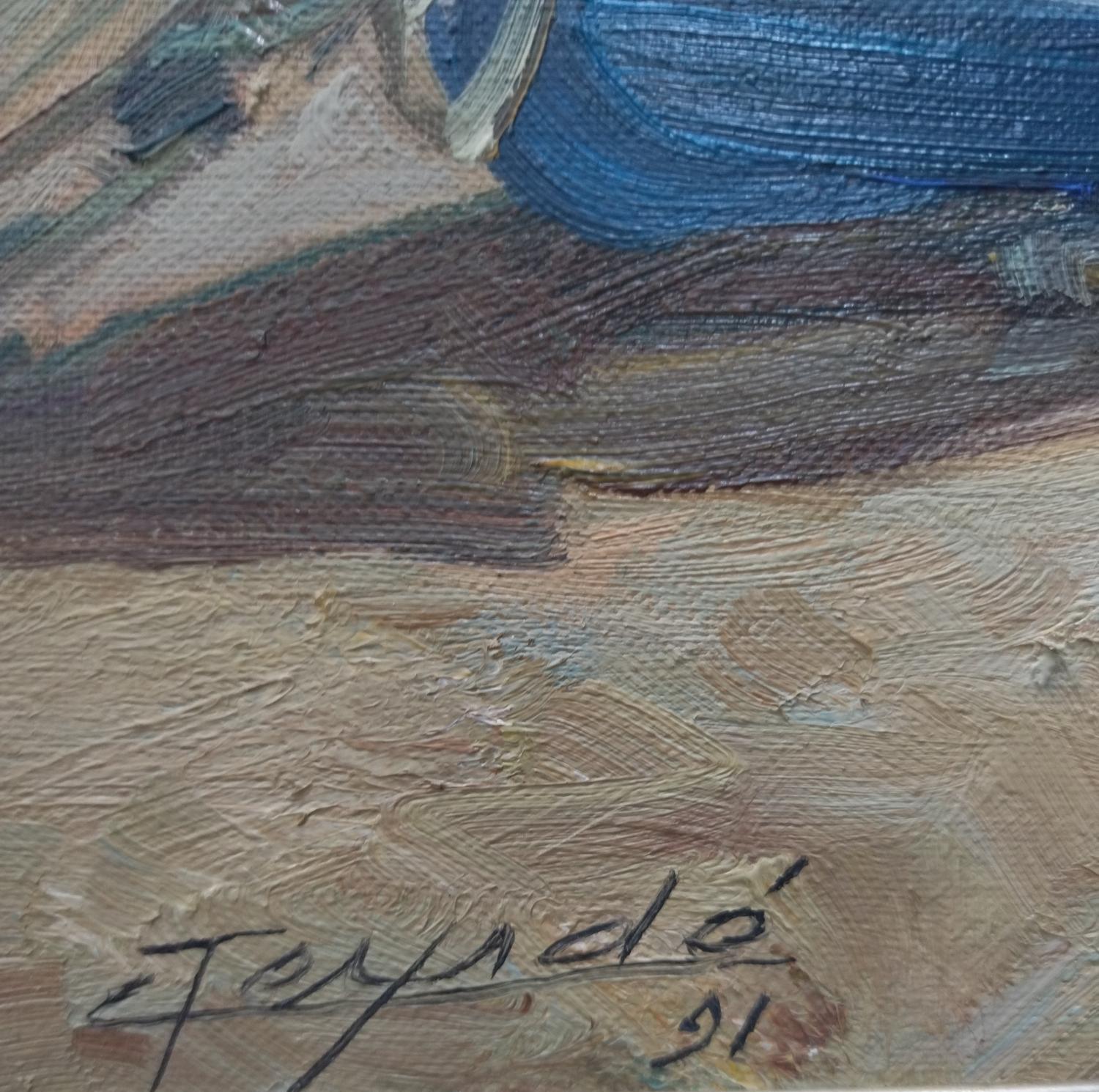 G. Teixidó. 54 Costa Brava. Pintura al óleo - Landscape Painting Gris de G. TEIXIDO