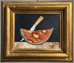 Mid-century Italian Pietra Dura Watermelon Mosaic