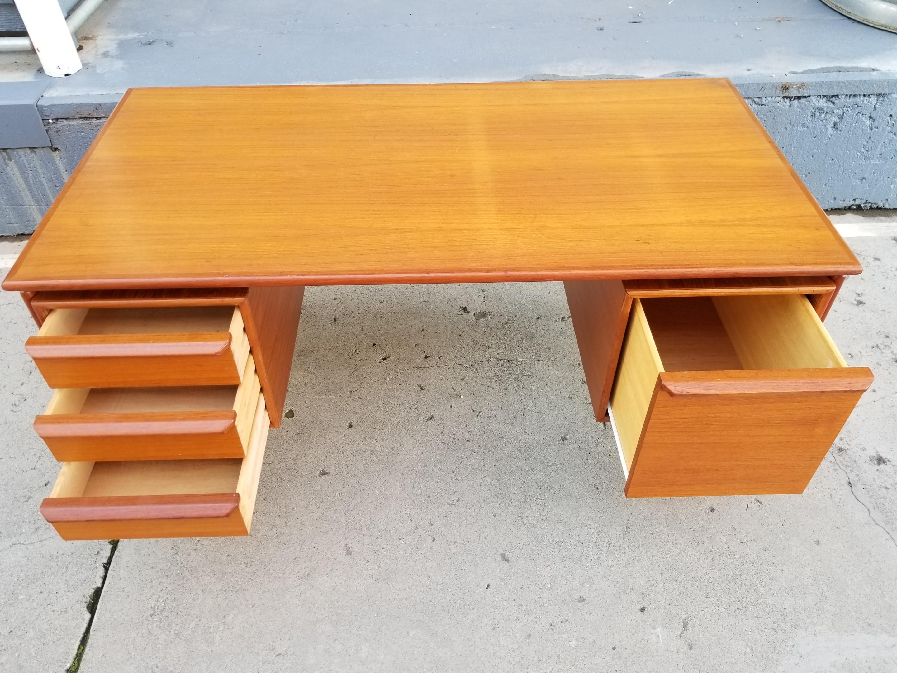 G. V. Gasvig Teak Danish Modern Executive Desk 2