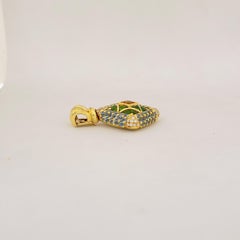 G. Verdi 12.32 Carat Semi Precious and .90 Carat Diamond Pendant