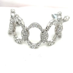 G. Verdi for Cellini 18kt Wg 10.50ct. Brilliant & Rose Cut Diamond Bracelet