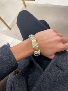 18kt Gelbgold und Diamant 2,51 Karat von G. Verdi. Manschettenarmband