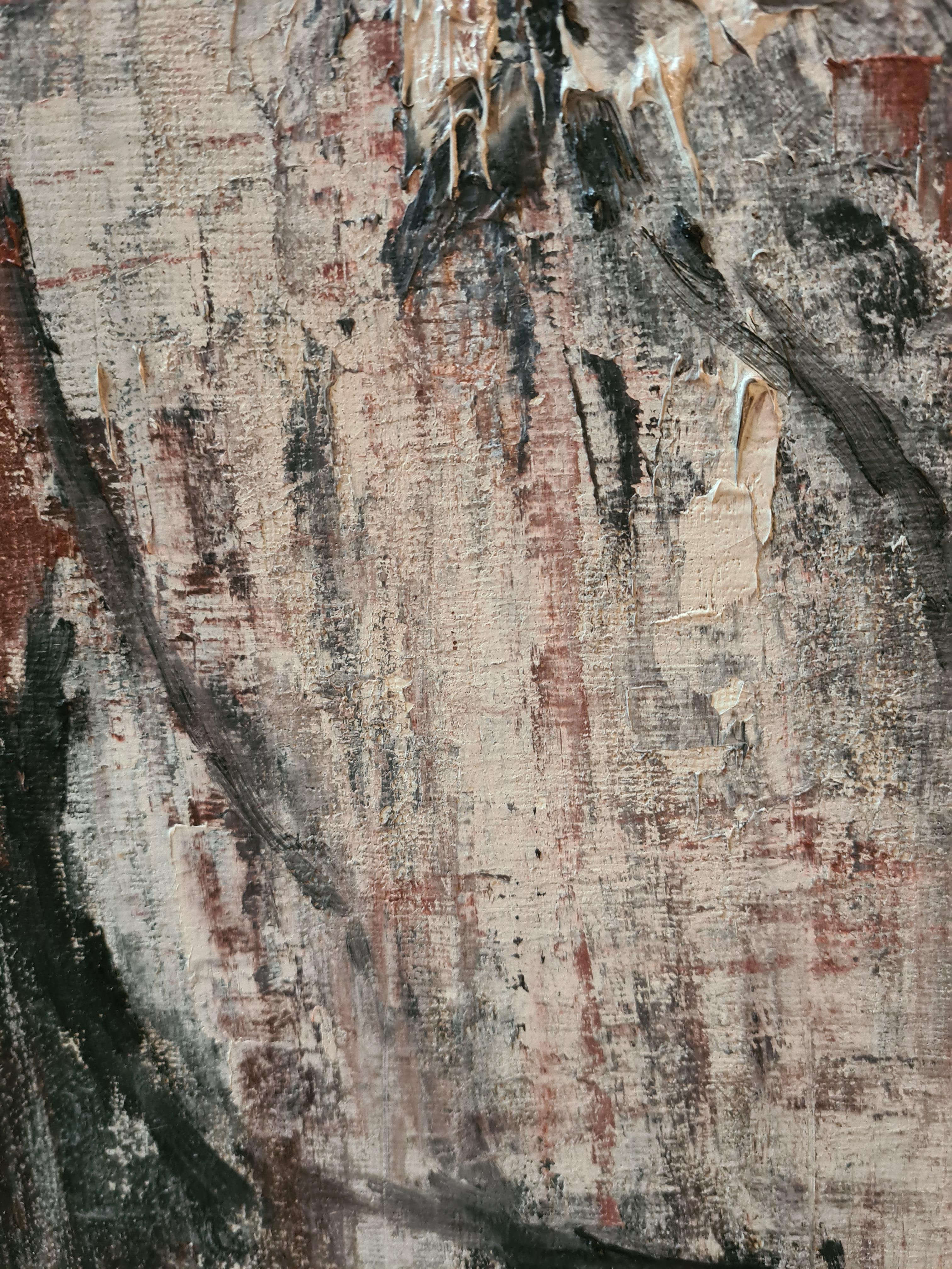 Óleo francés de mediados de siglo sobre lienzo Retrato ecuestre en venta 2