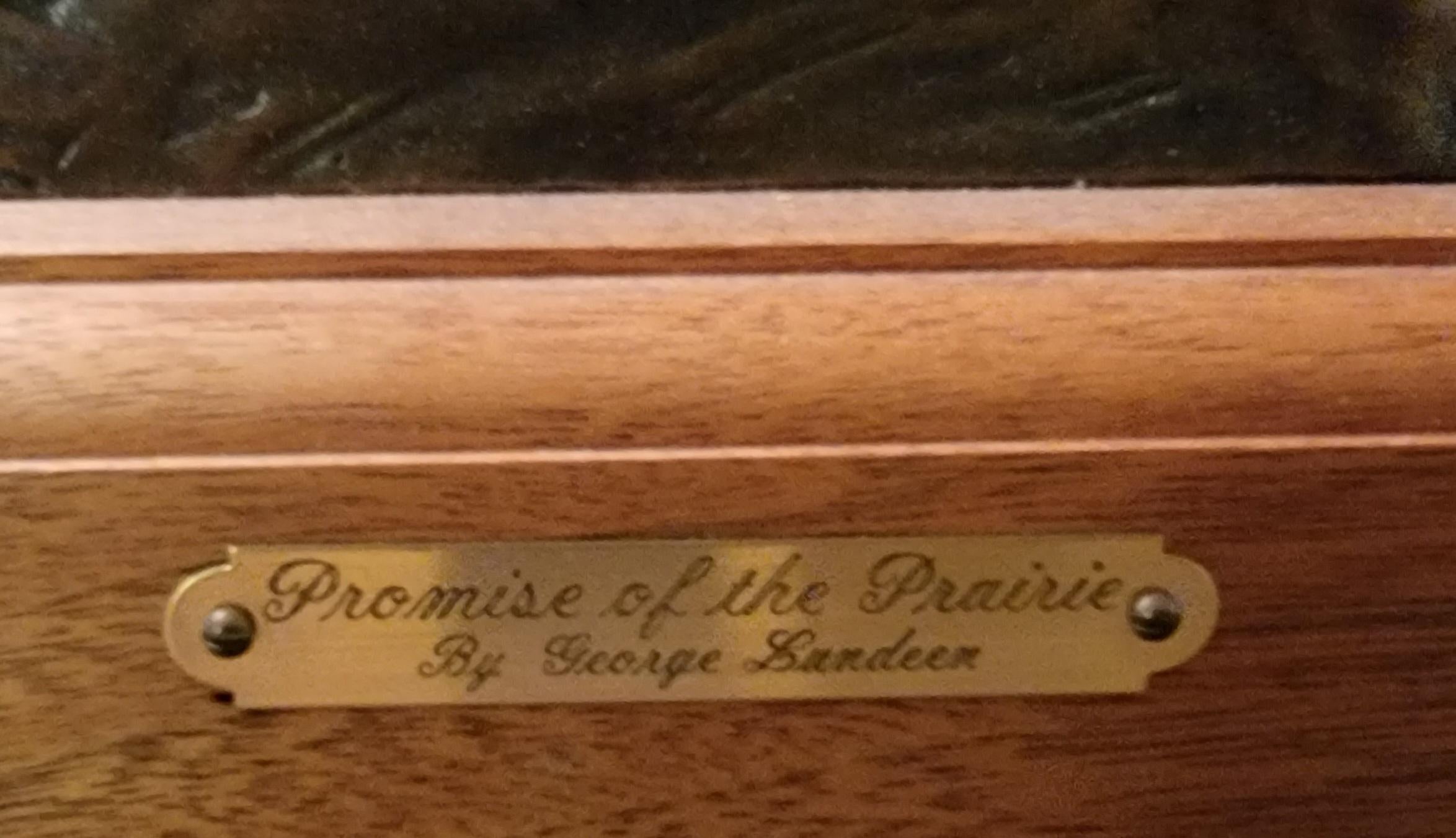 Grand bronze « Promise of the Prairie » de G. W. Lundeen Bon état à Fulton, CA