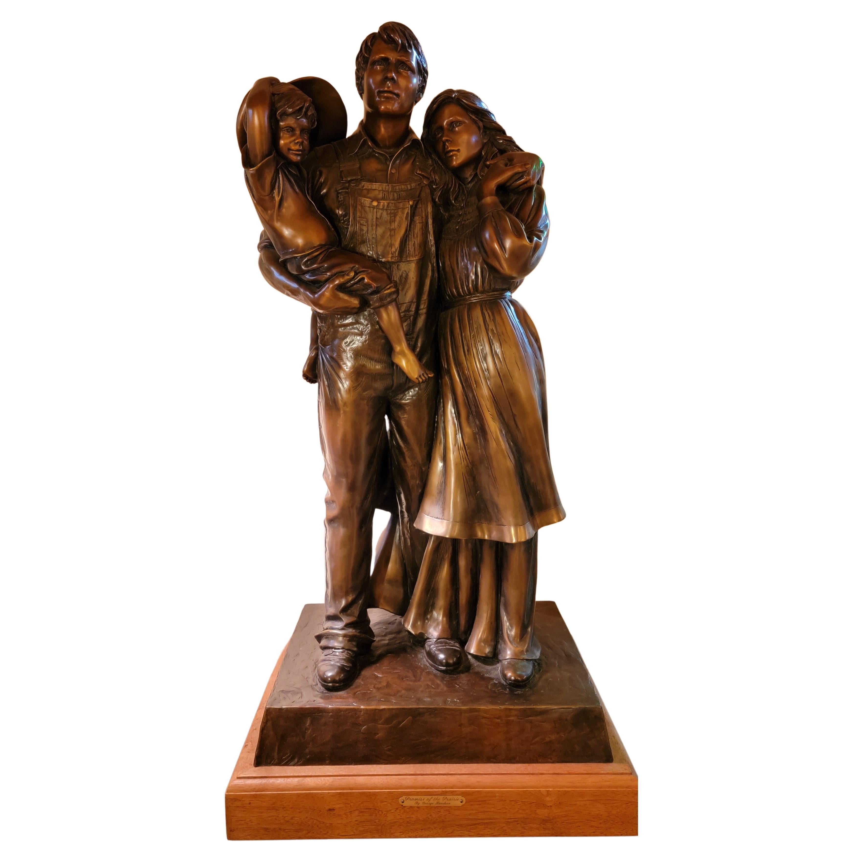 G. W. Lundeen Large Bronze "Promise of the Prairie" For Sale