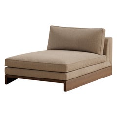 G.03 Armless Chaise / Natural Walnut by Lusano
