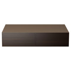 Mesa auxiliar G.05 con cajones / Grande / Nogal ebonizado de Lusano