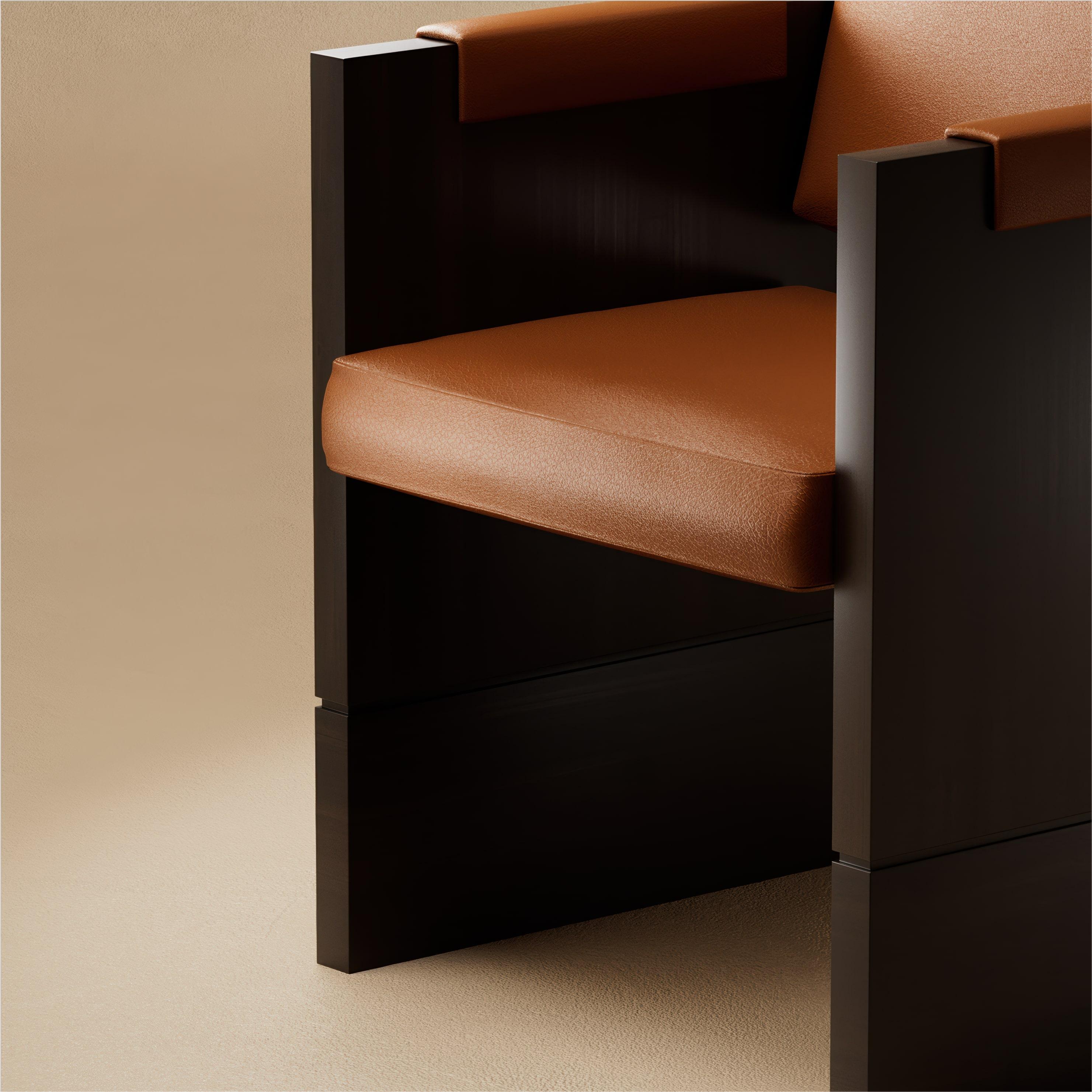 Modern G.06 Dining Chair / Ebonized Walnut by Lusano For Sale