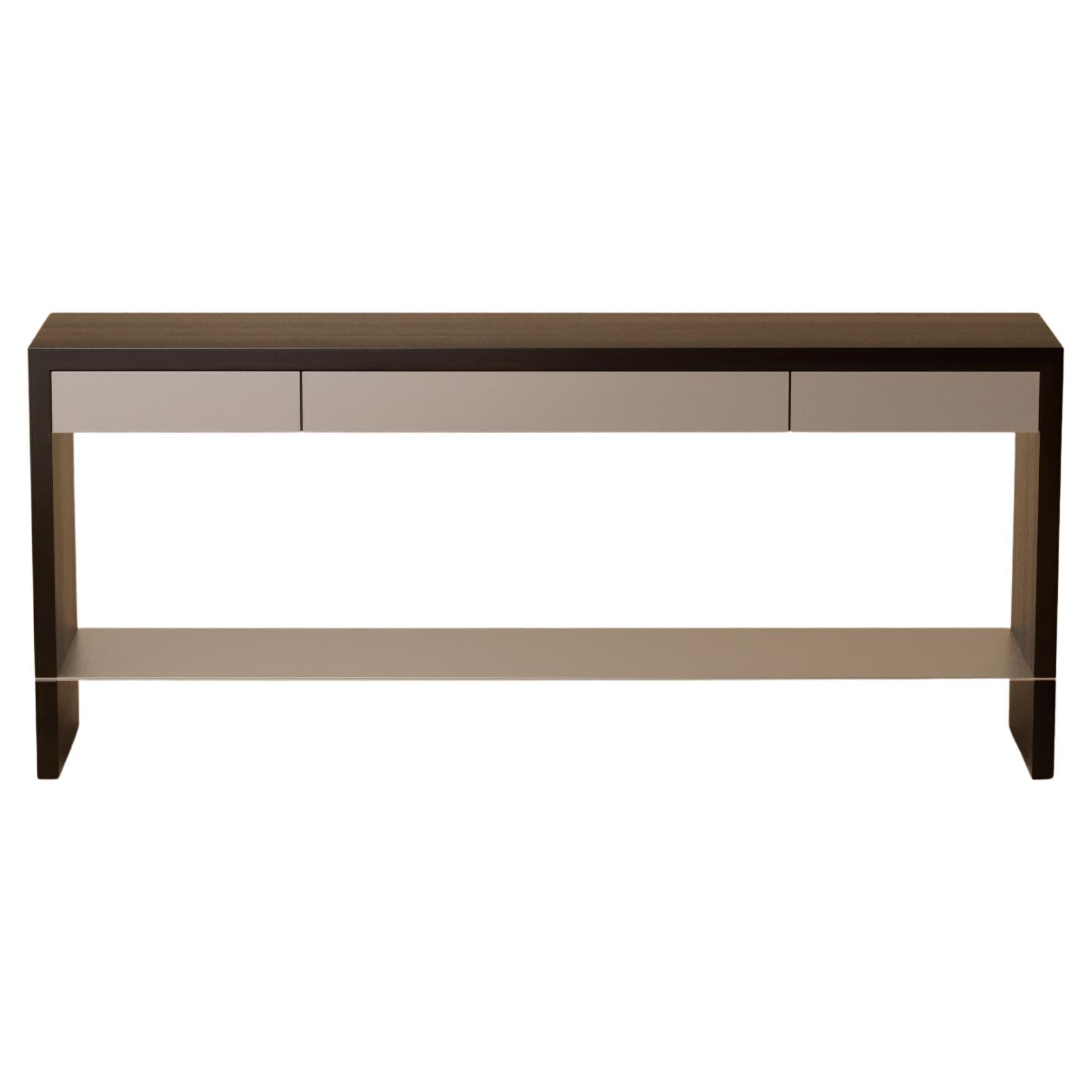 G.08 Console Table / Ebonized Walnut with Lacquer by Lusano