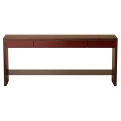 G.08 Console Table / Natural Walnut with Lacquer by Lusano