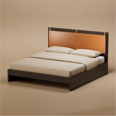 G.12 Bed / Ebonized Walnut with Steel by Lusano