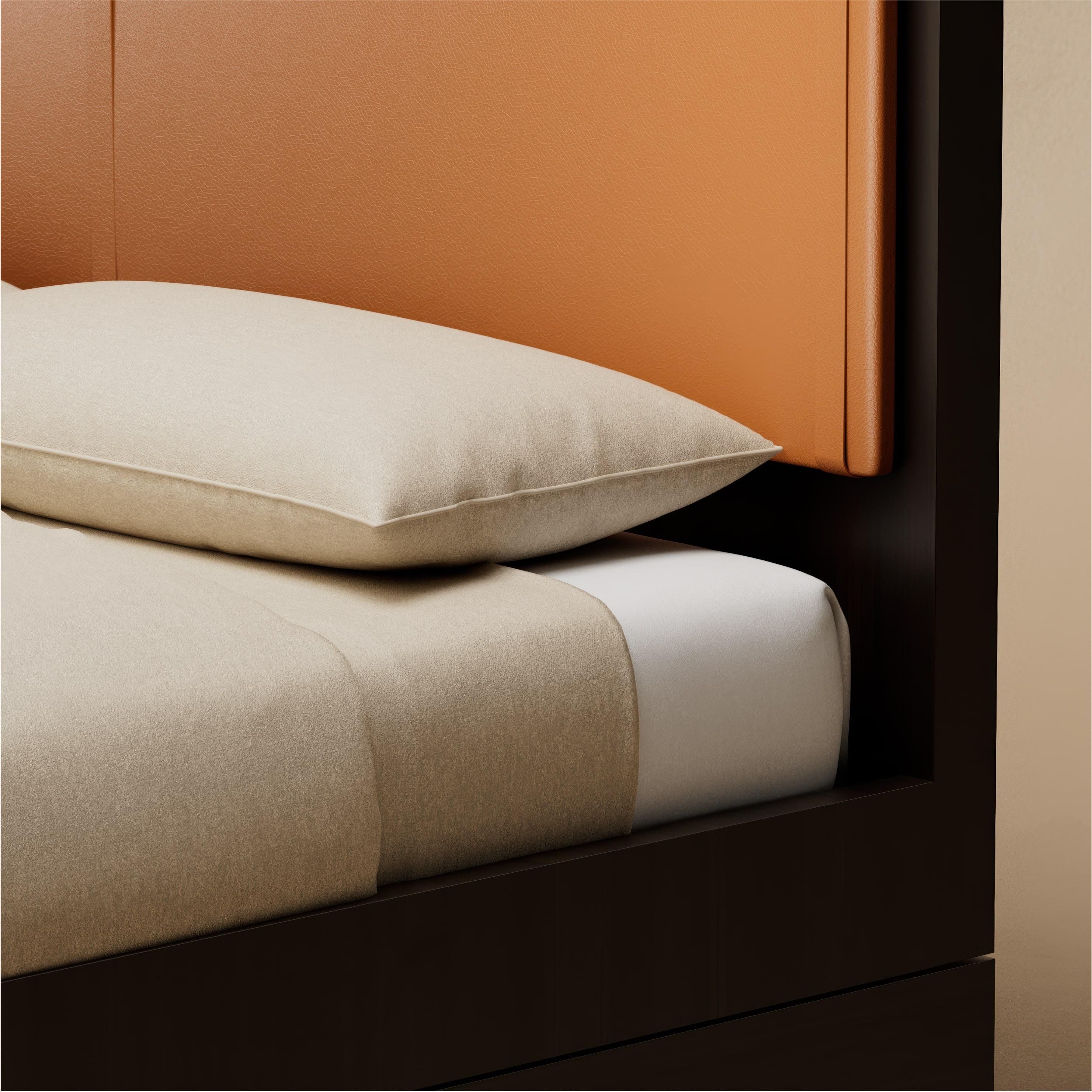 Moderne G.12 Bed / Ebonized Walnut with Steel by Lusano en vente