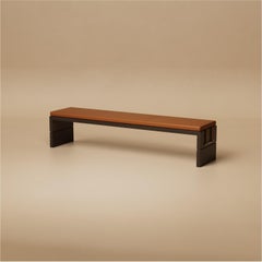 G.13 Bench / Ebonized Walnut with Steel by Lusano