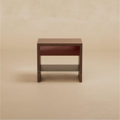 G.14 Bedside Table / Natural Walnut with Lacquer and Steel by Lusano
