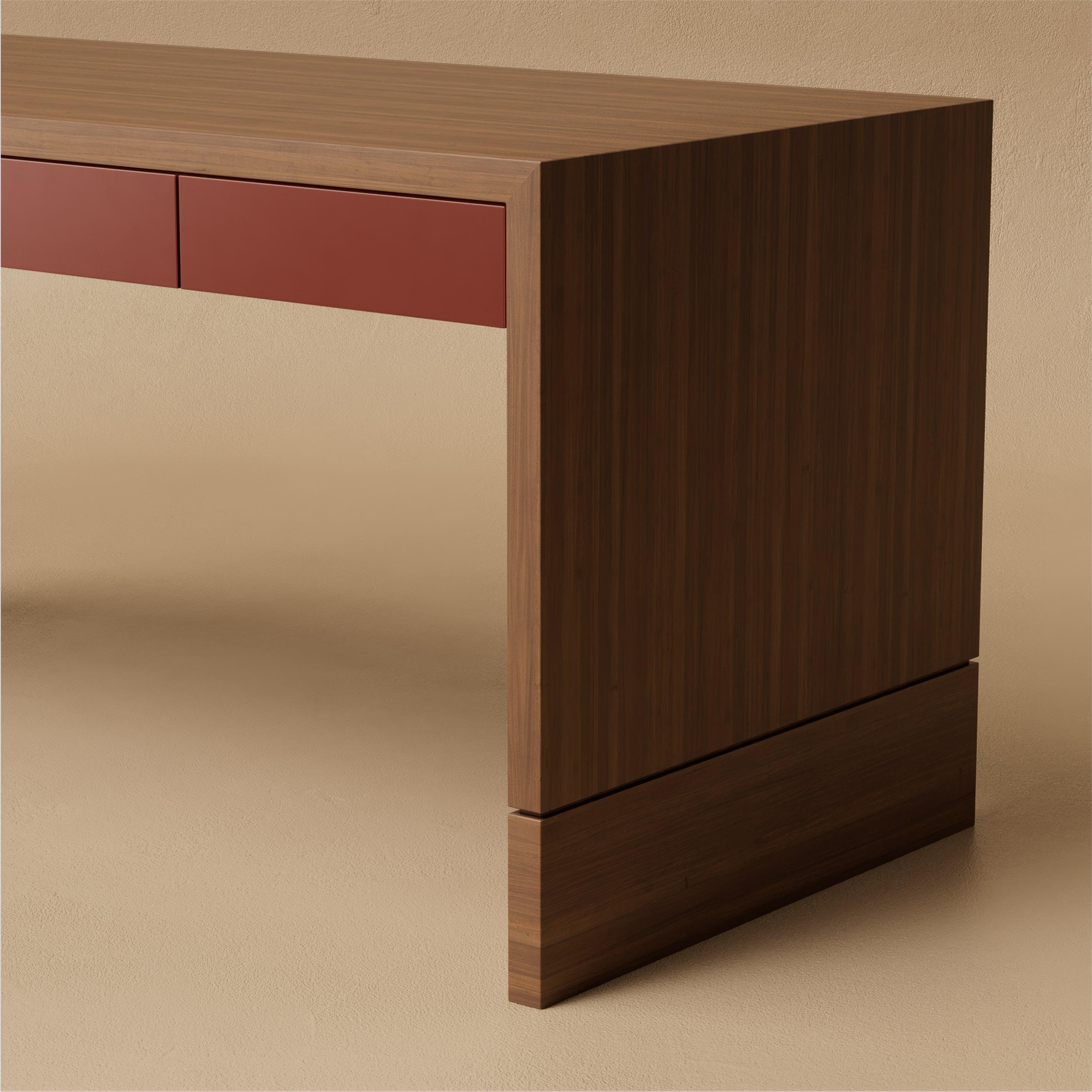 American G.15 Desk / Natural Walnut with Lacquer by Lusano For Sale