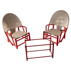 G23 Hoop Armchairs and Coffee Table by Piero Palange & Werther Toffoloni, Italy