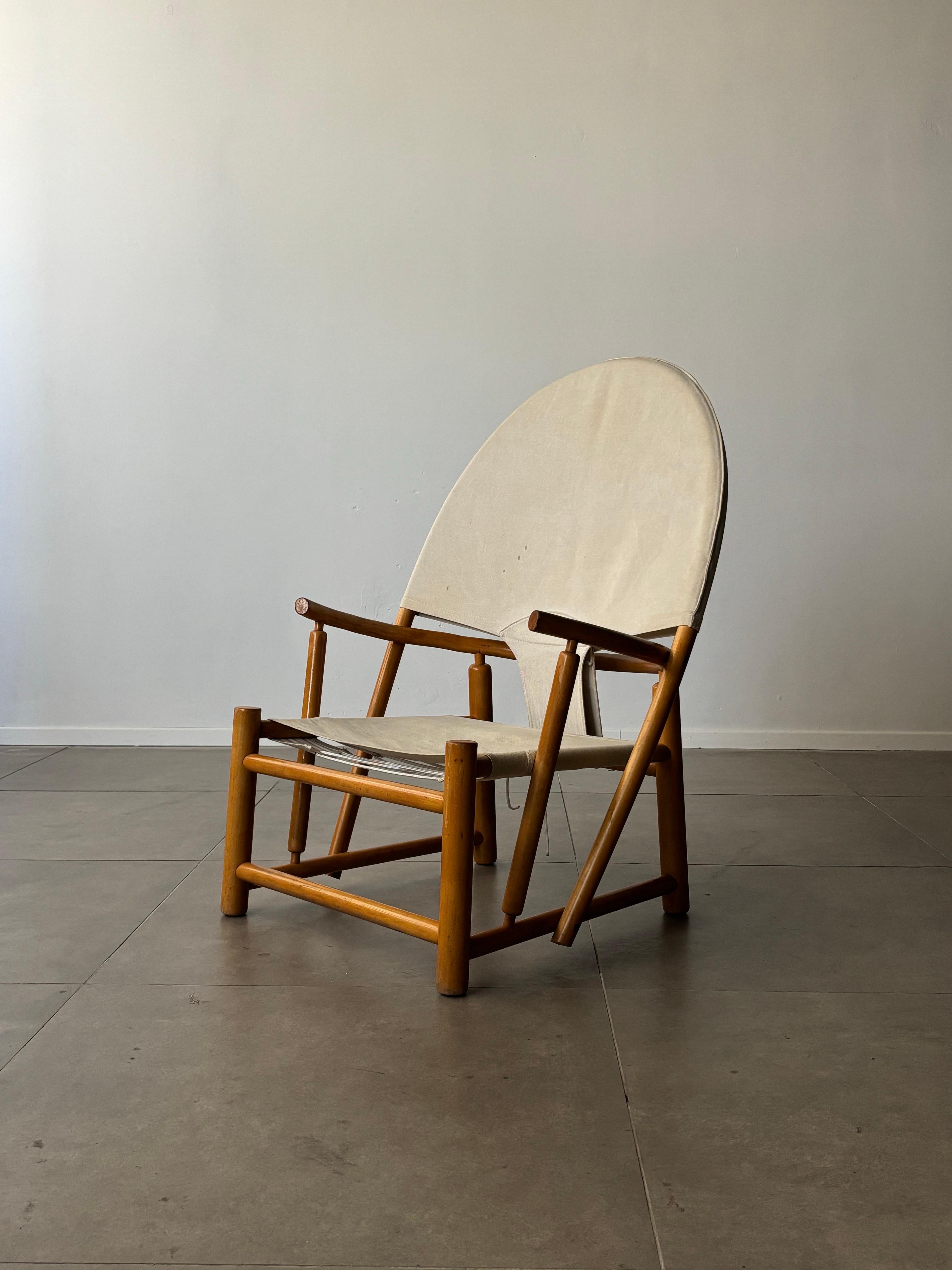 G23 Creolen-Loungesessel, Design Piero Palange & Werther Toffoloni für Germa 1972 (Leinwand) im Angebot
