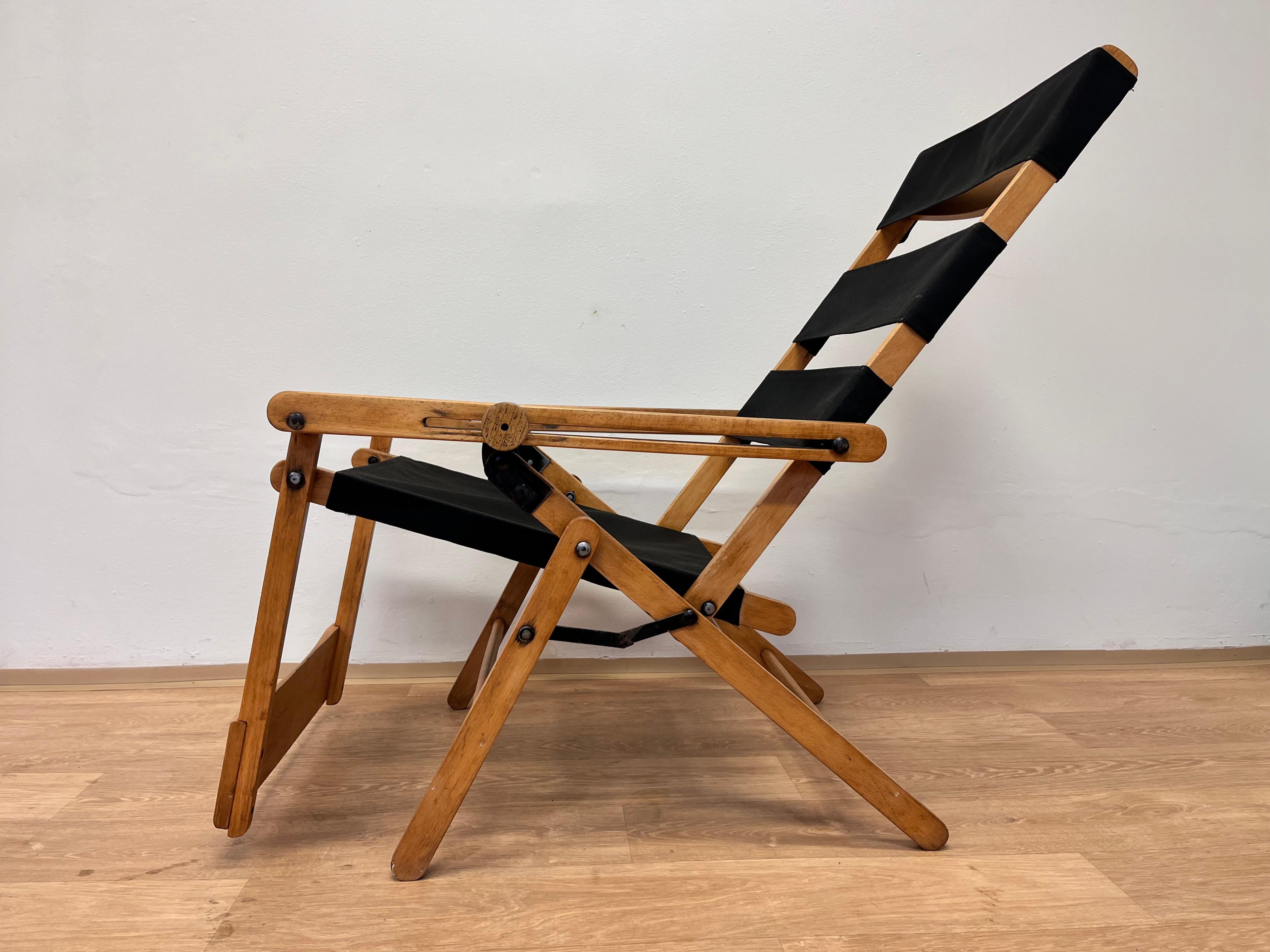 Mid-Century moderno Sedia a sdraio G80 - Thonet, 1930 di Hans Luckhardt in vendita