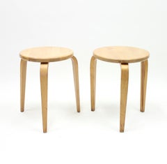 G.A. Berg:: Paar Hocker aus Birke:: 1940er Jahre