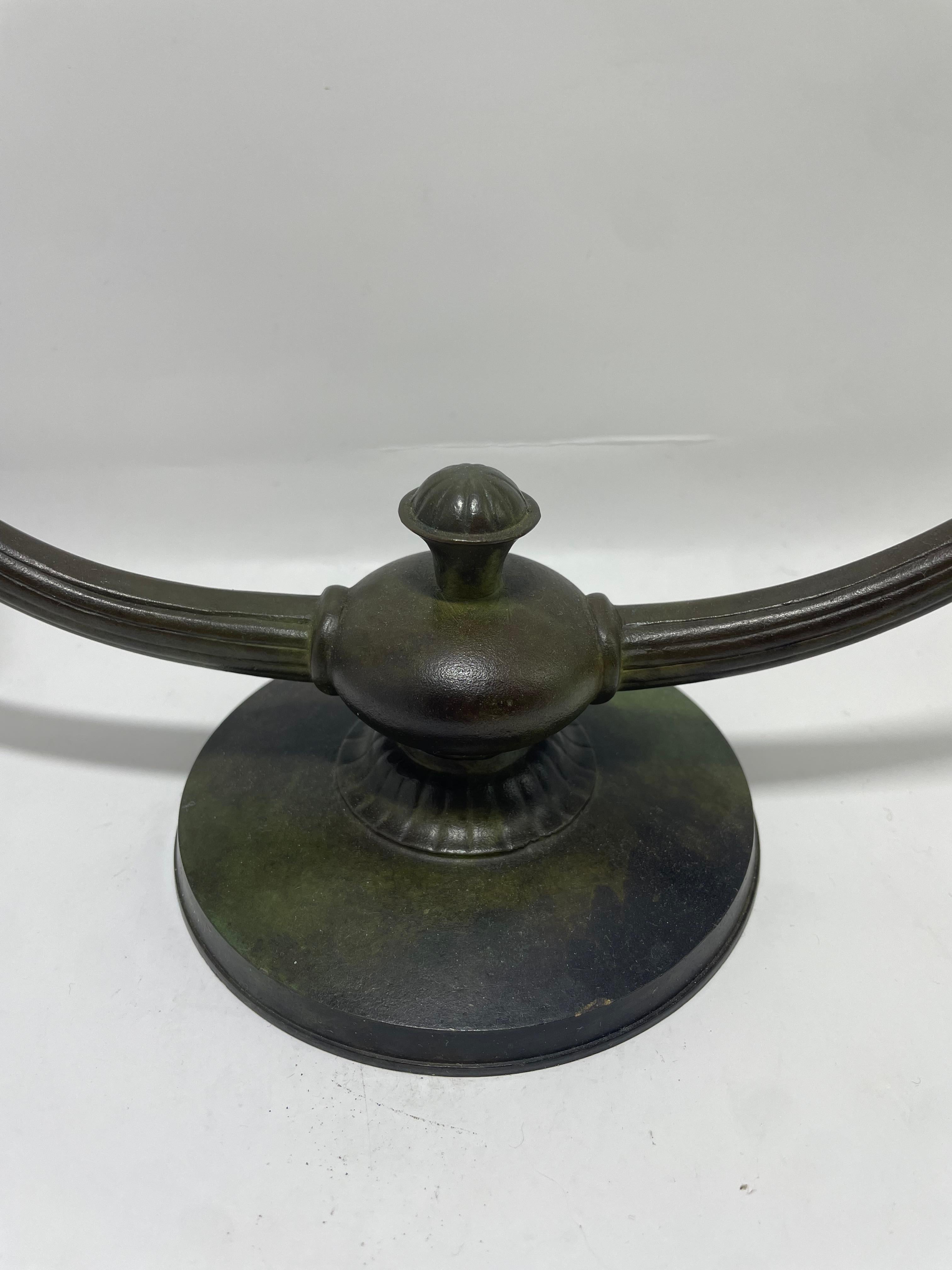 Svedese Candelabro in bronzo Art Déco di GAB, Svezia, anni '30 in vendita