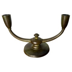 Candelabro Art Decó de bronce de GAB, Suecia, años 30