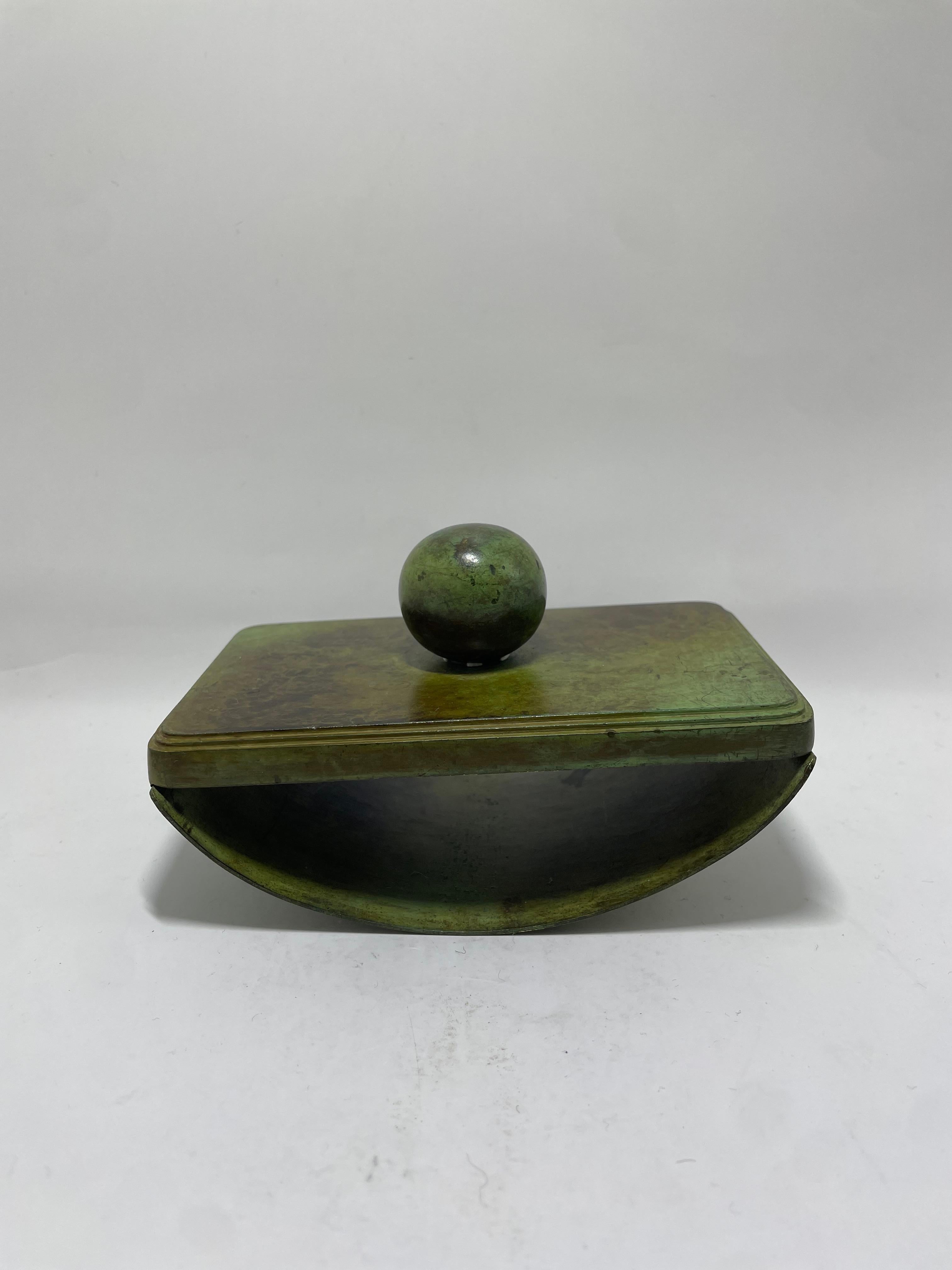Schwedisches GAB Schreibtischset aus patinierter Bronze, 1930er Jahre - 5-piece im Zustand „Gut“ im Angebot in Stockholm, SE