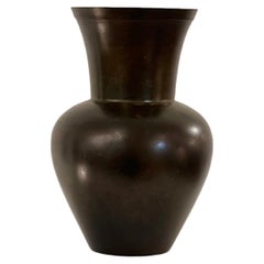 Gab Guldaktiebolaget Patinated Bronze Vase, Sweden, 1930s
