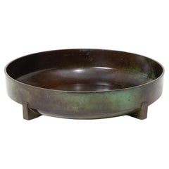 GAB Guldsmedsaktiebolaget Art Deco Bronze Modernist Low Bowl