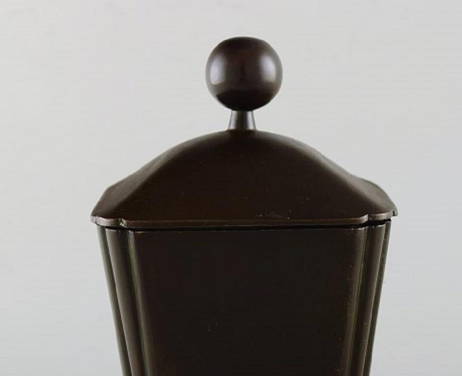 Swedish GAB 'Guldsmedsaktiebolaget', Art Deco Lidded Jar in Bronze, 1930s-1940s