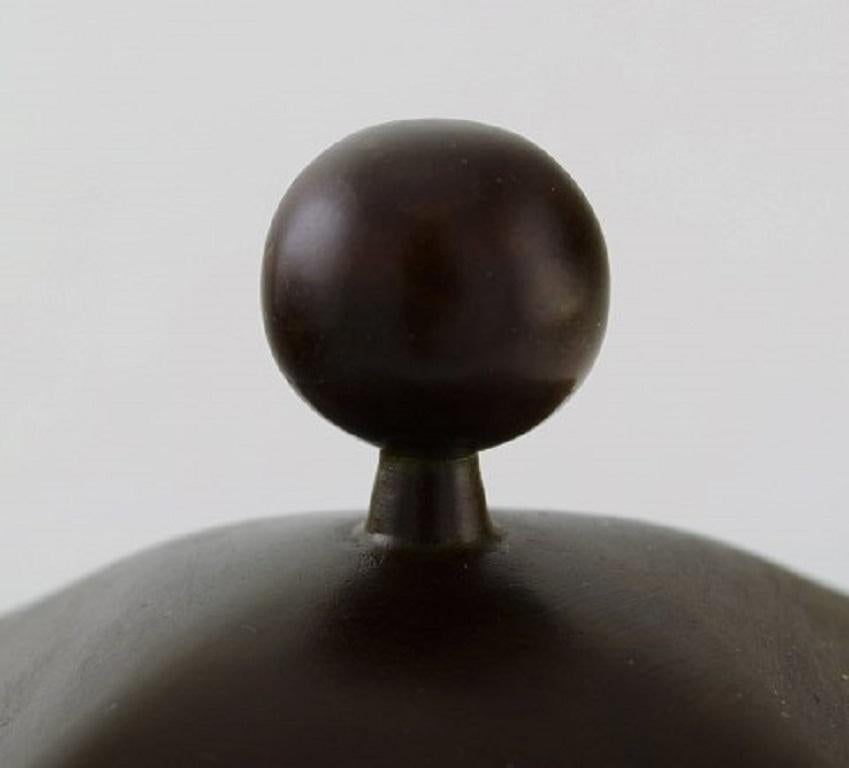 Mid-20th Century GAB 'Guldsmedsaktiebolaget', Art Deco Lidded Jar in Bronze, 1930s-1940s