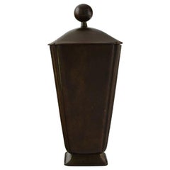 GAB 'Guldsmedsaktiebolaget', Art Deco Lidded Jar in Bronze, 1930s-1940s