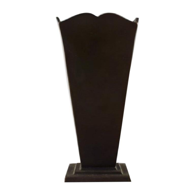 GAB 'Guldsmedsaktiebolaget', Art Deco Vase in Bronze, 1930s-1940s