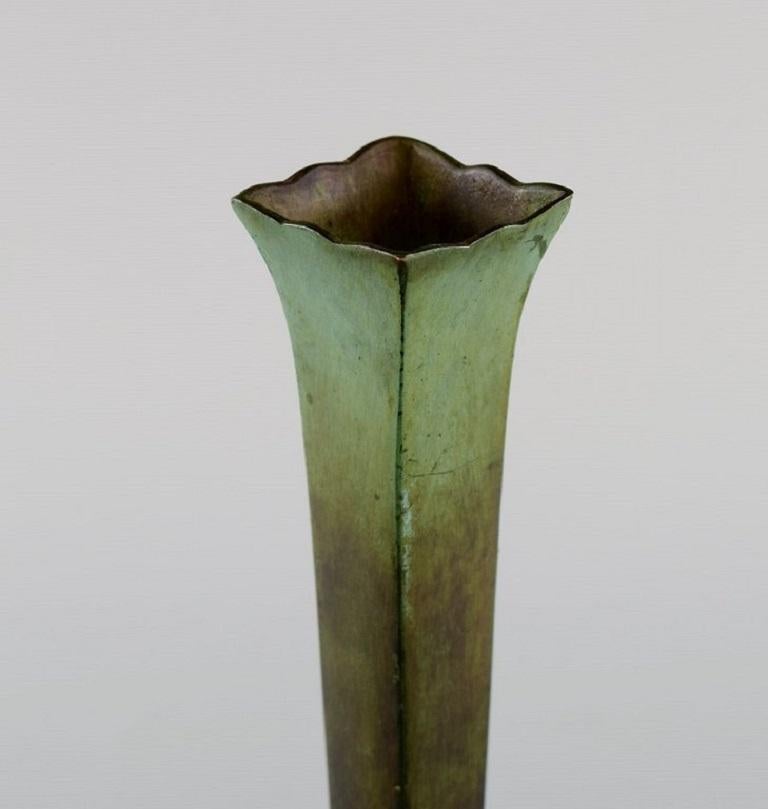 Gab (Guldsmedsaktiebolaget), Art Deco Vase in Bronze, 1930s / 40s 1