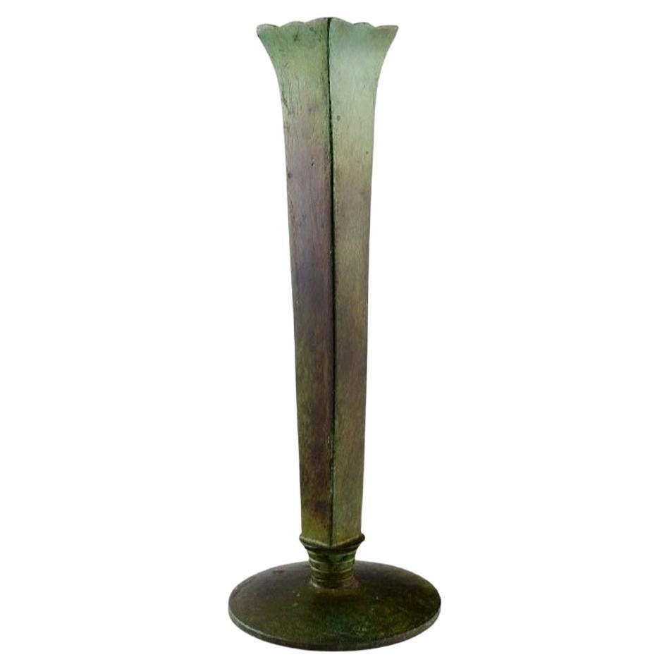 Gab (Guldsmedsaktiebolaget), Art Deco Vase in Bronze, 1930s / 40s